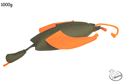 Bracco Teacher Ente Dummy – khaki/orange,  verschiedene Gewichte.