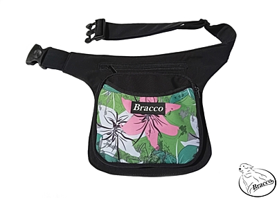 Bracco Friendly Waist Pocket, black/flowers - different sizes.