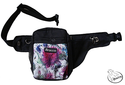 Bracco dog training belt Multi, black- flowers 3