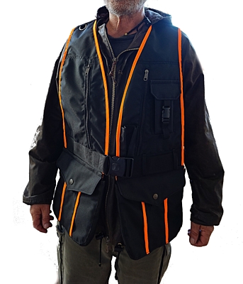 Bracco Dogsport vesta pro psí sporty, černá/oranžová- různé velikosti. 