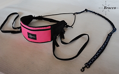 Bracco-Gürtel für Dogtrekking, Canicross, Jogging, rosa - verschiedene Größen.