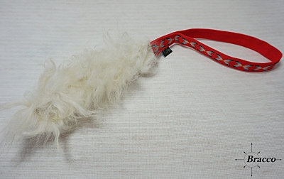 Bracco Hundespielzeug -Tauziehenband aus Schaffell, 45 cm- verschiedene Farben