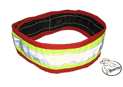 Bracco Hundesignalhalsband mit Klettverschluss, Gelb- verschiedene Größen