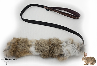 Bracco Predator, tugger for dog- with Rabbit FUR, different types.