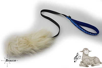 Bracco Predator, tugger for dog- with SHEEP FUR, different types.