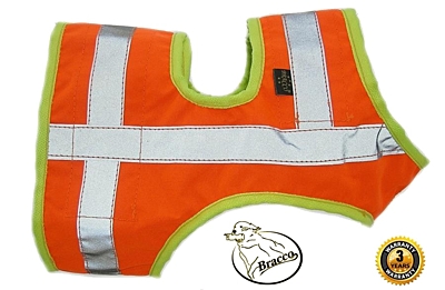 Bracco signal vest for hunting dog, orange- different sizes