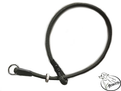 Dog collar with antler stop, 8.0 mm / various lengths - khaki.