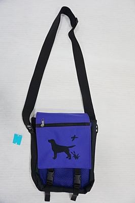 Bracco bag for training and other activities, size S, black/purple - labrador retriever