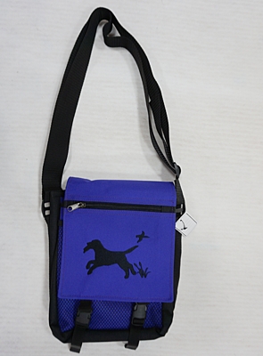 Bracco-Tasche für Training und andere Aktivitäten, Größe S, schwarz/lila - Labrador Retriever+ dummy