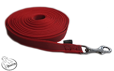 Bracco check cords with anti-slip, different lengths and types, red.