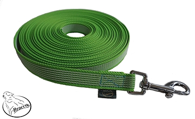 Bracco check cords with anti-slip, different lengths and types, green.
